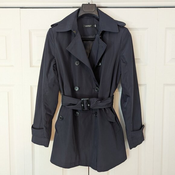 Lauren Ralph Lauren Double breasted belted trench coat - Size M - Picture 1 of 12
